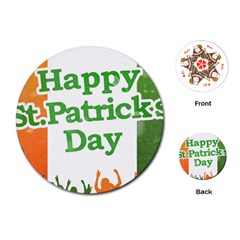 Happy St Patricks Day Design Playing Cards Single Design (round)