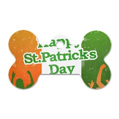 Happy St Patricks Day Design Dog Tag Bone (two Sides) by dflcprintsclothing