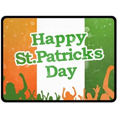 Happy St Patricks Day Design Fleece Blanket (large)  by dflcprintsclothing