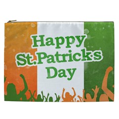 Happy St Patricks Day Design Cosmetic Bag (xxl) by dflcprintsclothing