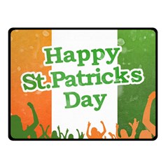 Happy St Patricks Day Design Double Sided Fleece Blanket (small) 