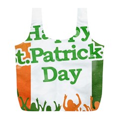 Happy St Patricks Day Design Full Print Recycle Bag (l) by dflcprintsclothing