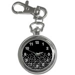 Black And White Matrix Patterned Design Key Chain Watches Front