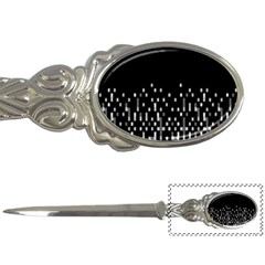 Black And White Matrix Patterned Design Letter Opener by dflcprintsclothing