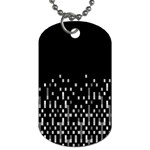 Black And White Matrix Patterned Design Dog Tag (Two Sides) Front