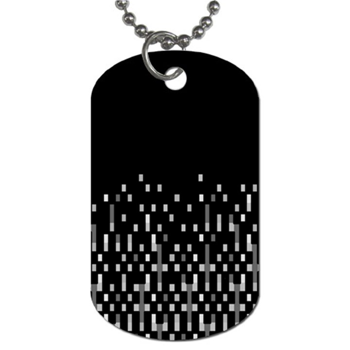 Black And White Matrix Patterned Design Dog Tag (Two Sides)