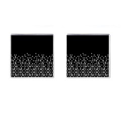 Black And White Matrix Patterned Design Cufflinks (square) by dflcprintsclothing