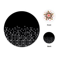 Black And White Matrix Patterned Design Playing Cards Single Design (round) by dflcprintsclothing