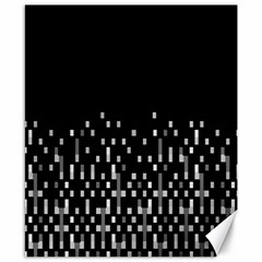 Black And White Matrix Patterned Design Canvas 8  X 10  by dflcprintsclothing