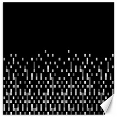 Black And White Matrix Patterned Design Canvas 20  X 20  by dflcprintsclothing