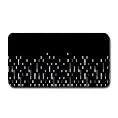 Black And White Matrix Patterned Design Medium Bar Mats by dflcprintsclothing