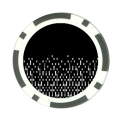 Black And White Matrix Patterned Design Poker Chip Card Guard by dflcprintsclothing