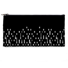 Black And White Matrix Patterned Design Pencil Cases by dflcprintsclothing