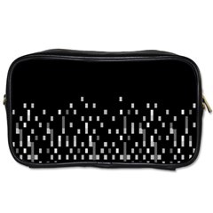 Black And White Matrix Patterned Design Toiletries Bag (two Sides) by dflcprintsclothing