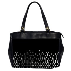 Black And White Matrix Patterned Design Oversize Office Handbag (2 Sides) by dflcprintsclothing