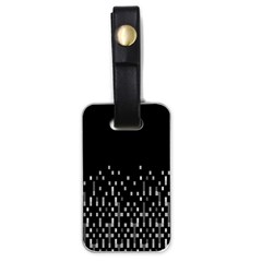 Black And White Matrix Patterned Design Luggage Tag (one Side)