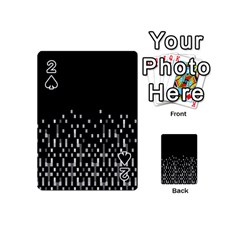 Black And White Matrix Patterned Design Playing Cards 54 Designs (mini)