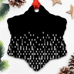 Black And White Matrix Patterned Design Ornament (snowflake)