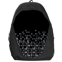 Black And White Matrix Patterned Design Backpack Bag by dflcprintsclothing