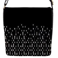 Black And White Matrix Patterned Design Flap Closure Messenger Bag (s) by dflcprintsclothing