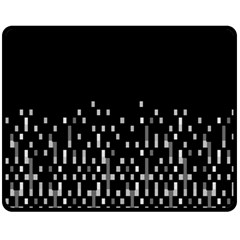 Black And White Matrix Patterned Design Double Sided Fleece Blanket (medium)  by dflcprintsclothing