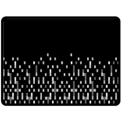 Black And White Matrix Patterned Design Double Sided Fleece Blanket (large)  by dflcprintsclothing