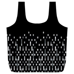 Black And White Matrix Patterned Design Full Print Recycle Bag (xl) by dflcprintsclothing