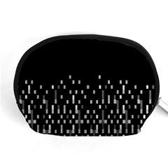 Black And White Matrix Patterned Design Accessory Pouch (medium)