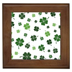 St Patricks Day Pattern Framed Tile by Valentinaart