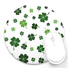 St Patricks Day Pattern Round Mousepads by Valentinaart