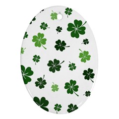 St Patricks Day Pattern Ornament (oval) by Valentinaart