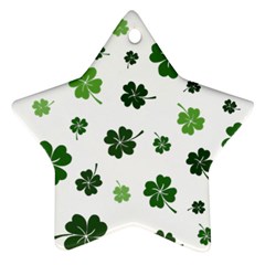 St Patricks Day Pattern Star Ornament (two Sides) by Valentinaart