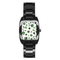 St Patricks day pattern Stainless Steel Barrel Watch