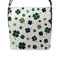 St Patricks day pattern Flap Closure Messenger Bag (L)