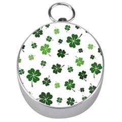 St Patricks Day Pattern Silver Compasses by Valentinaart