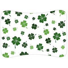 St Patricks Day Pattern Velour Seat Head Rest Cushion by Valentinaart