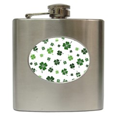 St Patricks Day Pattern Hip Flask (6 Oz) by Valentinaart