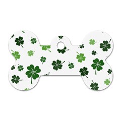 St Patricks Day Pattern Dog Tag Bone (one Side)