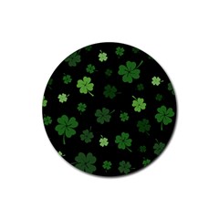 St Patricks Day Rubber Round Coaster (4 Pack)  by Valentinaart