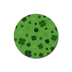 St Patricks Day Rubber Round Coaster (4 Pack)  by Valentinaart