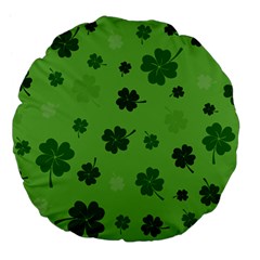 St Patricks Day Large 18  Premium Flano Round Cushions