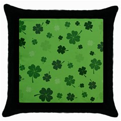 St Patricks Day Throw Pillow Case (black)