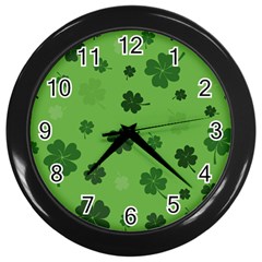 St Patricks Day Wall Clock (black)