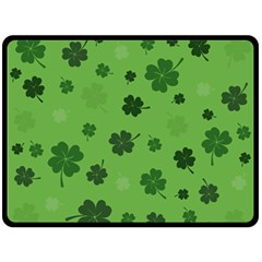 St Patricks Day Fleece Blanket (large)  by Valentinaart