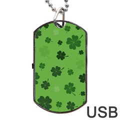 St Patricks Day Dog Tag Usb Flash (two Sides) by Valentinaart