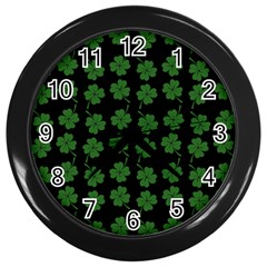 St Patricks Day Wall Clock (black)