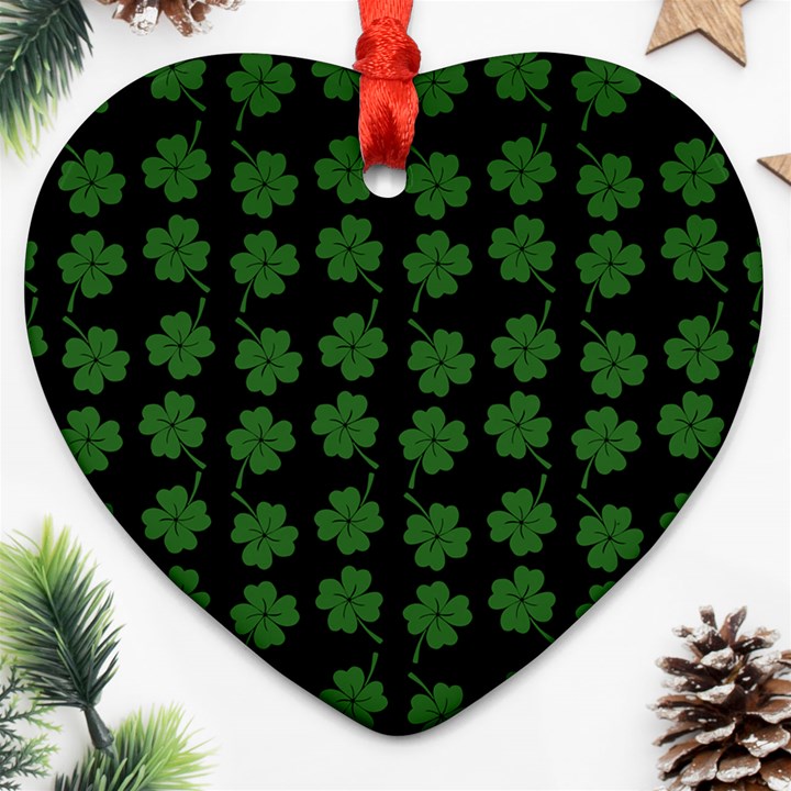 St patricks day Heart Ornament (Two Sides)