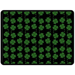 St Patricks Day Fleece Blanket (large)  by Valentinaart