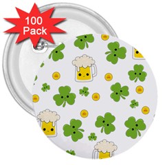 St Patricks Day 3  Buttons (100 Pack)  by Valentinaart