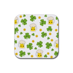 St Patricks Day Rubber Coaster (square) 